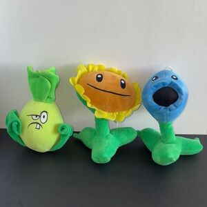 Plants Vs Zombies 3 Plush Toys Cabbage Sunflower Blue Snow Pea Shooter